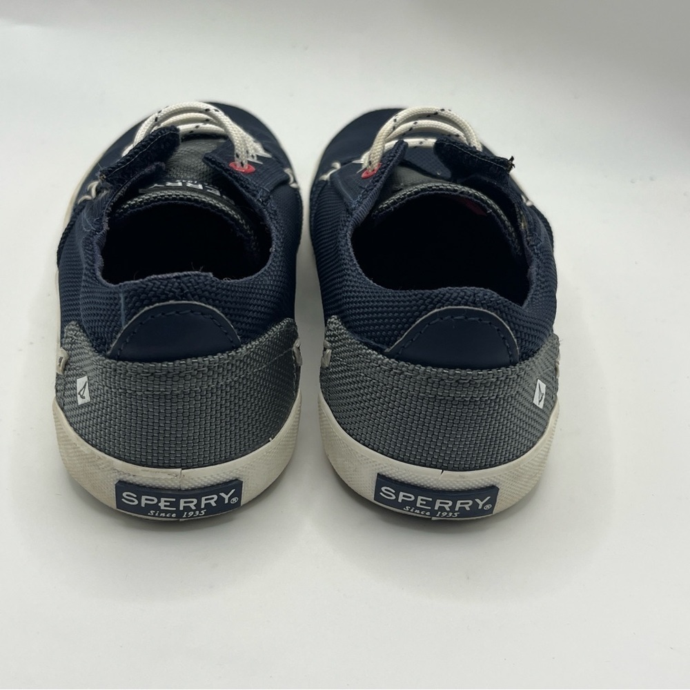 Active Seller!  Kid’s Sperry Unisex Washable Navy Canvas Sneakers 11M - Picture 8 of 11